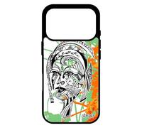 utaupia Coque pour iPhone 17 Pro Silicone Femme coloré Fille Nature Fleur Feuilles Portable Portrait Orange Princesse Noir Dessin 4G