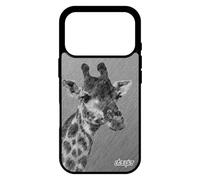 utaupia Coque pour iPhone 17 Pro Silicone Girafe Noir Effet Animaux Animal Afrique Savane Mobile Dessin Design tacheté Case Pas Cher Gris