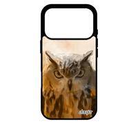 utaupia Coque pour iPhone 17 Pro Silicone Hibou Animal Chouette Nuage Ciel Original Noir Animaux Portable Mobile Orange Oiseau Design de
