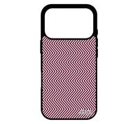utaupia Coque pour iPhone 17 Pro Silicone Illusion d'optique Mirage Violet Bicolore Magique Vague Femme Art visuel Triangle Effet Etui alu