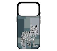 utaupia Coque pour iPhone 17 Pro Silicone Renard Homme Dessin Gris Polaire roublard Fantaisie Cube de Protection Tribal geometrique Motif