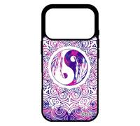 utaupia Coque pour iPhone 17 Pro Silicone Yin et Yang 256 Go Rosace Rose Artistique Fantaisie Mandala Ying Portable Oriental Tatouage Metal