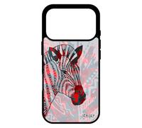 utaupia Coque pour iPhone 17 Pro Silicone Zebre de Protection Dessin Unique Pastel Couleur Multicolore Afrique Mobile Rouge Antichoc Plume