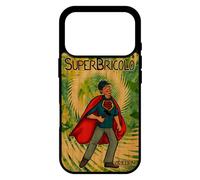 utaupia Coque pour iPhone 17 Pro Vrai Bois Silicone Super bricolo TPU Cadeau de Noel Dessin Humour Comique Drole Etui Texte Papa Comics BD
