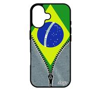 utaupia Coque pour iPhone 17 Silicone Drapeau bresil Bresilien jo Telephone Jeans Basket Noir Football Foot Case Smartphone