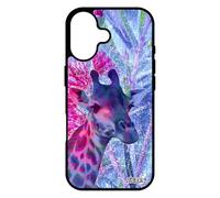 utaupia Coque pour iPhone 17 Silicone Girafe Nature Dessin Fleurs Unique Tache personnalisé Etui Animaux Telephone Animal Bleu Design Noir