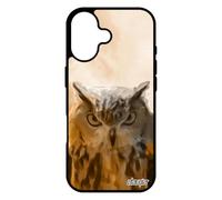 utaupia Coque pour iPhone 17 Silicone Hibou Nuage Animaux Orange Portable Case Oiseau Chouette Rigide Animal Ciel Telephone Made in France