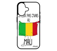 utaupia Coque pour iPhone 17 Silicone j'peux Pas j'vais au Mali Basket Souple Coupe d'afrique Metal Foot Can Bumper Case de