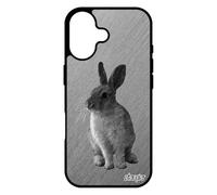 utaupia Coque pour iPhone 17 Silicone Lapin Aluminium lapine Housse de paques belier Etui Effet Animaux Design Gris Joli Animal Smartphone