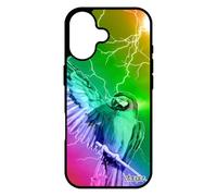 utaupia Coque pour iPhone 17 Silicone Perroquet Jaune Animaux Orage Multicolore Eclair Perruche Oiseau Design Caoutchouc de Made in France