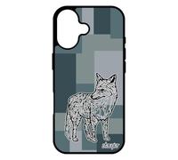 utaupia Coque pour iPhone 17 Silicone Renard azteque Polaire Fantaisie Animal Tribal Housse Homme Cube Gris Case Souple carré Telephone de