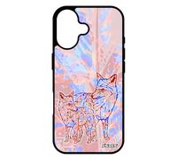 utaupia Coque pour iPhone 17 Silicone Renard Plume Ethnique Etui Tattoo Telephone Pastel Animaux Roux roublard azteque Bebe Made in France