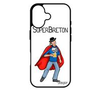 utaupia Coque pour iPhone 17 Silicone Super Breton Comics Etui Texte Humour Case Mobile Drole Drapeau Bretagne Original TPU Heros Dessin de