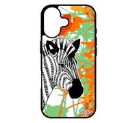 utaupia Coque pour iPhone 17 Silicone Zebre Noir et Blanc Case Dessin Animaux Artiste Cheval Nature Housse personnalisé Orange rayé de