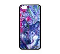 utaupia Coque pour iPhone 5C Silicone Loup Animal Caoutchouc Nature Telephone Smartphone Fleurs bête Sauvage Housse Rose Pas Cher Animaux Apple