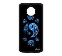 utaupia Coque pour Motorola Moto E4 Plus Silicone Yin et Yang XT1775 imprimé Smartphone Plume