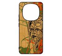 utaupia Coque pour pour Xiaomi 14 Pro+ Plus 5G /Redmi Note 14 Pro Bois Silicone Femme coloré Tribal Bumper Dessin Orange Antichoc Solide Ethnique