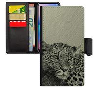 utaupia Coque pour Redmi Note 6 Pro Simili Cuir Leopard guepard Jaguar Effet Fauve Portable Motif Animaux Telephone felin Housse Gris pour Xiaomi