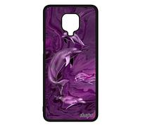 utaupia Coque pour Redmi Note 9 Pro Silicone Dauphin Case Peinture Design marbre Smartphone Caoutchouc marsouin Marin Original mer Animal pour Xiaomi