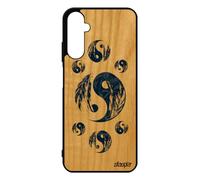 utaupia Coque pour Samsung A05S en Bois Silicone Yin et Yang Gel imprimé Antichoc Housse SM-A057F/DS Smartphone Masculin Feminin Bleu Galaxy