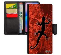 utaupia Coque pour Samsung A12 en Cuir Rabat Salamandre Portable personnalisé Amour Triton Journal Femme Esprit du feu Cadeau de Noel Galaxy