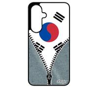 utaupia Coque pour Samsung A17 4G 5G Silicone Drapeau Corée du sud coréen K-Drama Antichoc Noir Passion 4G Pas Cher Taegeukgi Fan TPU pour Galaxy