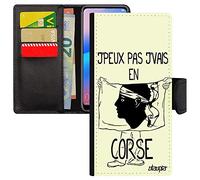 utaupia Coque pour Samsung A33 Simili Cuir à Rabat j'peux Pas j'vais en Corse Foot Football Basket Smartphone Humour Telephone Etui Noir Galaxy