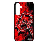 utaupia Coque pour Samsung A55 5G Silicone Anarchie Artiste Gothique Rock Hardrock Rouge Punk Signe ni Dieu ni Maitre Symbole Noir de Galaxy