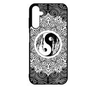 utaupia Coque pour Samsung Galaxy A25 5G Silicone Yin et Yang Noir et Blanc Fantaisie Souple Ying Plume Noir coloré Harmonie Made in France