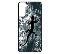 utaupia Coque pour Samsung Galaxy S21 en Silicone Salamandre Journal Homme Inscription Motif Reptile personnalisé Animal Gris garçon lezard