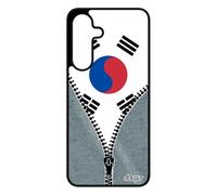 utaupia Coque pour Samsung Galaxy S25 FE Silicone Drapeau Corée du sud coréen K-Pop Etui Metal Passion Telephone Taegeukgi K-Drama Case Fan