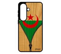 utaupia Coque pour Samsung Galaxy S26 Bois Silicone Drapeau Algerie algerien Coupe du Monde Football Case Souple Basket jo de Made in France
