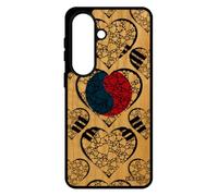 utaupia Coque pour Samsung Galaxy S26 Bois Silicone Drapeau Corée du sud coréen Smartphone Passion K-Drama Fan Telephone K-Pop I Love Coeur Etui