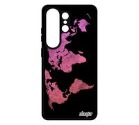 utaupia Coque pour Samsung Galaxy S26 Ultra Silicone Carte Monde geographie Pays Rose Motif Terre Atlas planete Smartphone Jolie Effet Etui