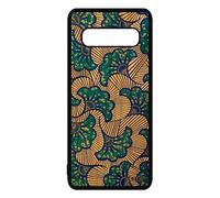 utaupia Coque pour Samsung S10 Bois Silicone Wax Ethnique Noir Bleu Cover imprimé Africain coloré Housse Afrique Tissu Rigide Motif Galaxy