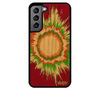 utaupia Coque pour Samsung S22 Bois Naturel Silicone Explosion Unique Rigide Artisanat Soleil frêne Rouge Design coloré Texture Galaxie pour Galaxy