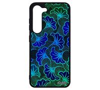 utaupia Coque pour Samsung S23+ Plus Silicone Wax Bumper Ethnique de Protection 4G Motif Bleu Case Africain Tissu Fantaisie coloré Afrique Galaxy