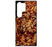 utaupia Coque pour Samsung S24 Ultra Bois Silicone Portrait Street Art Marron Artisanat Jolie immeubles Abstrait Arbre Etui Made in France Galaxy