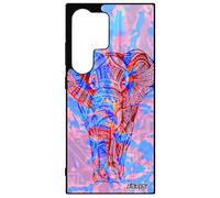 utaupia Coque pour Samsung S24 Ultra Silicone Elephant azteque Plume Antichoc Housse Animaux Ethnique Pastel Original d'asie Aluminium Zen Galaxy