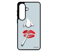utaupia Coque pour Samsung S26 en Silicone Femme Cigarette Noir Cover Bisou Art Bouche Love levres Rouge Femme Fatale Mobile pour Galaxy