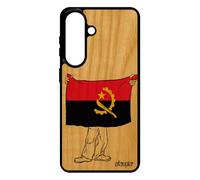 utaupia Coque pour Samsung S26+ Plus Bois Silicone Drapeau Angola angolais Basket Foot Telephone SM-S947B Housse Rigide Etui Football jo pour Galaxy