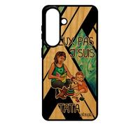 utaupia Coque pour Samsung S26+ Plus en Bois et Silicone Humour j'peux Pas j'suis Tata Comique Noir Souple Drole jpeux Antichoc Tante pour Galaxy