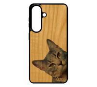 utaupia Coque pour Samsung S26+ Plus en Bois Naturel Silicone Chat Minou 4G Design felin Case Animal lolcat Jolie Gris SM-S947B/DS pour Galaxy