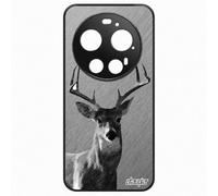 utaupia Coque pour Xiaomi 17 Ultra Silicone cerf Effet Noir Animaux biche Rigide Brame Foret Design Case Faon Gris Souple Dessin Animal cervide pour Xiaomi