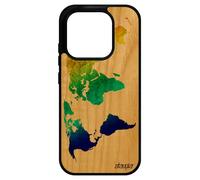 utaupia Coque pour Xiaomi 17en Bois Silicone Carte Monde Terre Pays Motif Atlas planete Globe Antichoc Rouge geographie Housse personnalisé de
