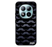 utaupia Coque pour Xiaomi pour Redmi Note 15 Pro 5G en Silicone Moustache de Protection Pipe Design Noir Chapeau Melon Imprime Pas Cher Peinture Gris