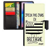 utaupia Coque Redmi Note 9 Pro Porte Cartes j'peux Pas j'vais en Bretagne Football Caoutchouc Housse Region Drapeau Breton Portable pour Xiaomi