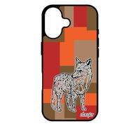 utaupia Coque Renard pour iPhone 17 Silicone Roux futé azteque carré Animaux Marron Tribal geometrique Portable Dessin Made in France