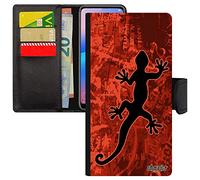 utaupia Coque Salamandre pour iPhone 15 Cuir Portefeuille Jolie Journal Flip Case Esprit du feu Cover Telephone Rigide Femme Animal Triton