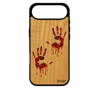 utaupia Coque Silicone de Protection pour iPhone 17 Air en Bois Empreinte Main Zombie Trace de Sang Horreur Housse Original epouvante